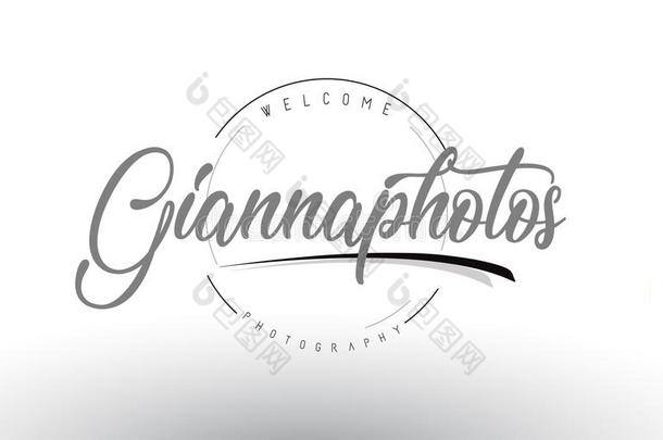 吉安娜个人的摄影标识设计和摄影师名字.