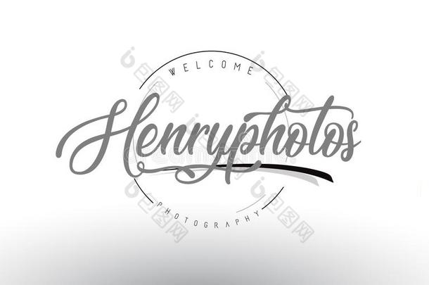 亨利个人的摄影标识设计和摄影师名字.