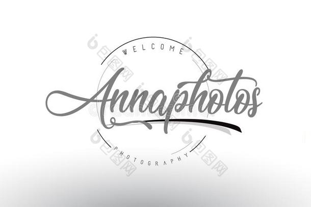 安娜个人的摄影标识设计和摄影师名字.