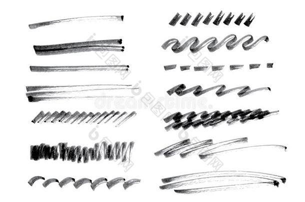矢量放置关于墨水笔刷子中风.灰度级设计原理.