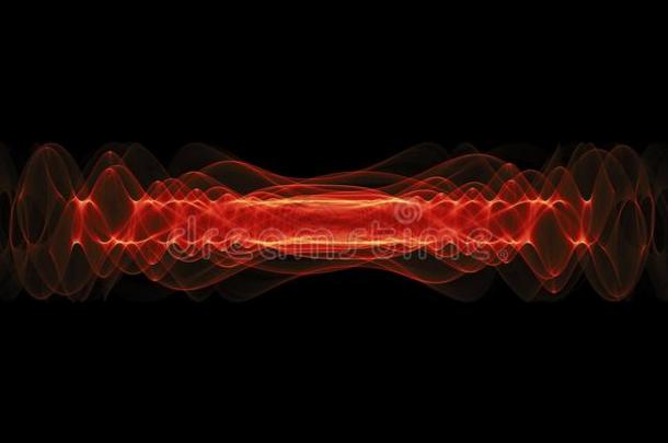 血浆或高的能量f或ce观念.红色的灼热的能量波是（be的三单形式