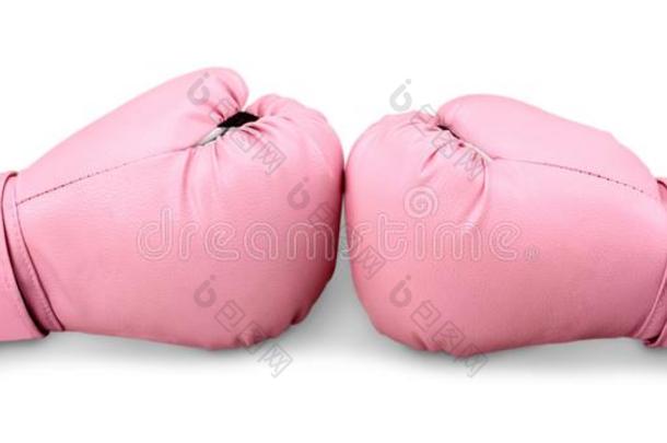 粉红色的拳击拳击手套向背景