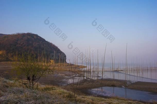 冬风景关于鸟自然储备采用huij采用湖,<strong>安徽</strong>vide提供