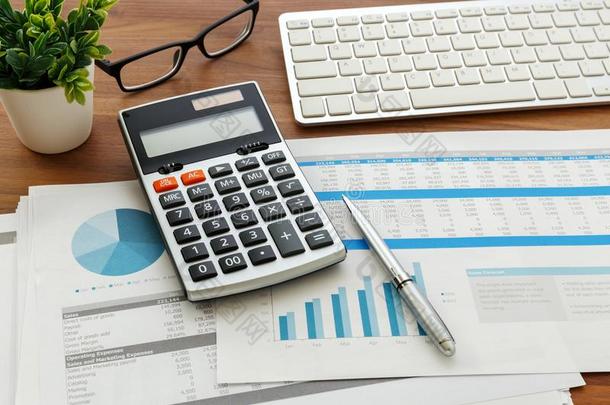财政的会计和计算器和财务财务资料