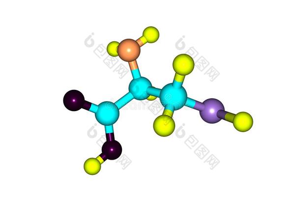 半胱氨酸分子的<strong>结构</strong>隔离的向白色的