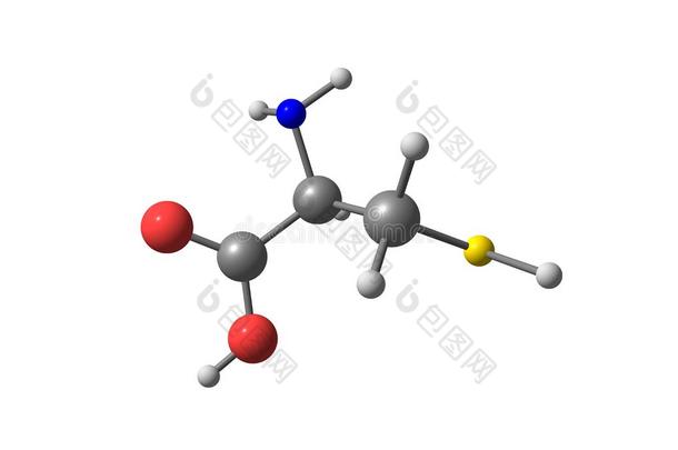 半胱氨酸分子的<strong>结构</strong>隔离的向白色的