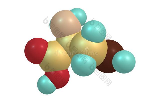 半胱氨酸分子的<strong>结构</strong>隔离的向白色的