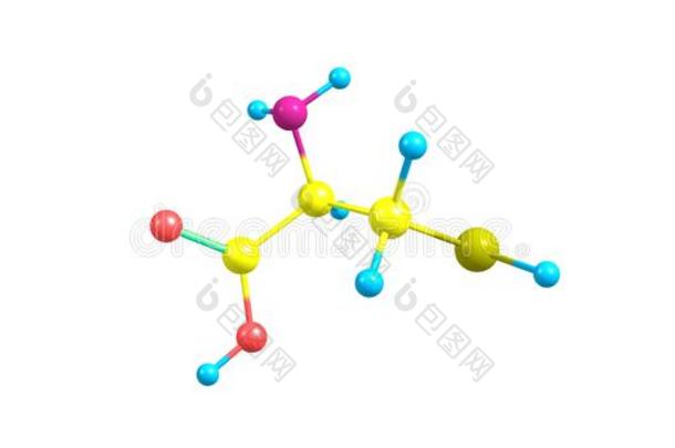 半胱氨酸分子的结构隔离的向白色的