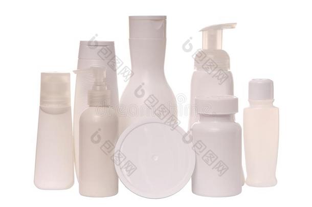 小瓶关于美容品,白色的香味-瓶子,化妆品瓶子,阿索尔