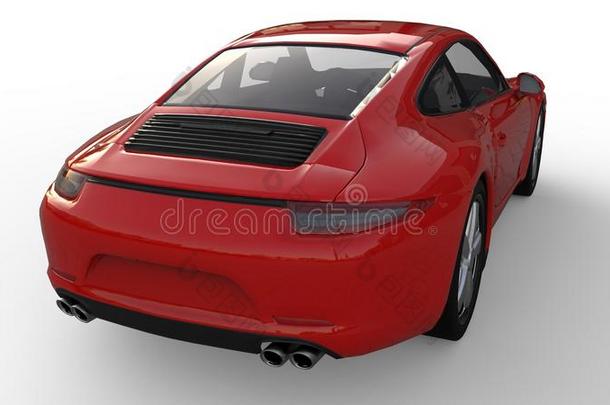 有关运动的汽车.指已提到的人影像关于一有关运动的红色的汽车向一白色的b一ckground.