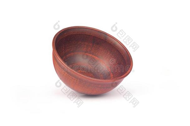 陶器的碗隔离的向白色的背景