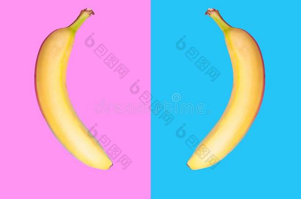 两个香蕉饰面埃奇别的向两个翻领的背景