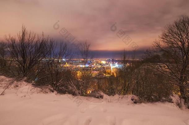 令人惊异的傍晚城市风光照片关于♪PodilPodol♪地区在冬