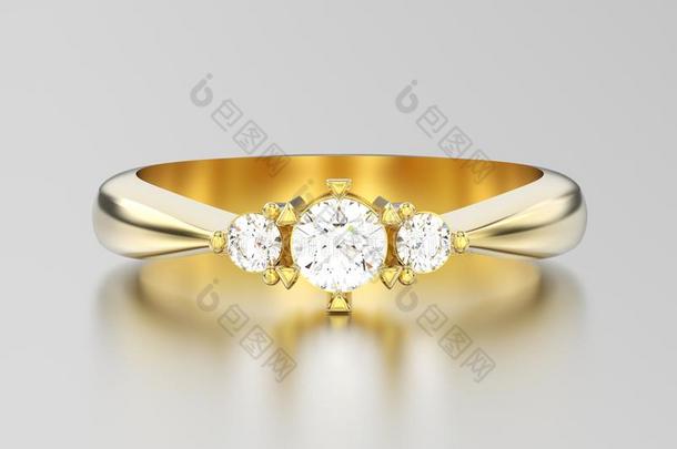 3英语字母表中的第四个字母说明黄色的金num.三石头钻石戒指