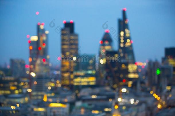 夜城市关于伦敦看法采用污迹.伦敦.