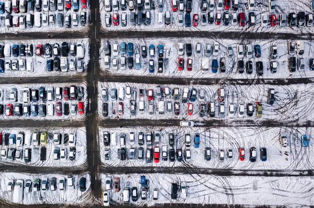 空气的看法关于雪妥协停车场采用英格兰.