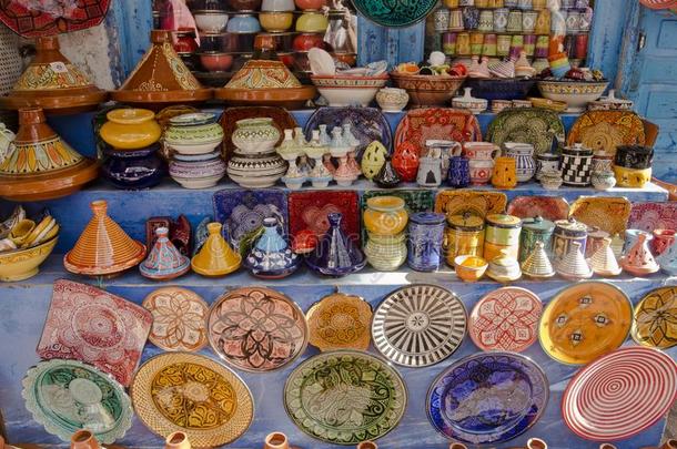 美丽的摩洛哥人陶器