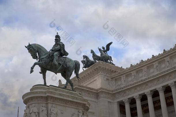 罗马,维托里亚诺纪念碑关在上面