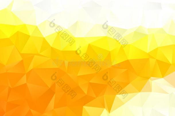 黄色的多角形的马赛克背景