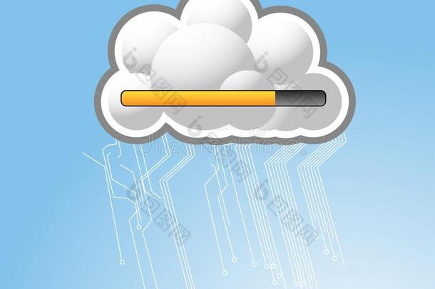 抽象的连接关于云计算机的运作
