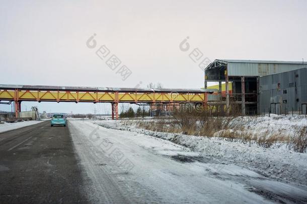 腰带运送者为运送煤向Berezovskaiathermalpowerplant热电厂.