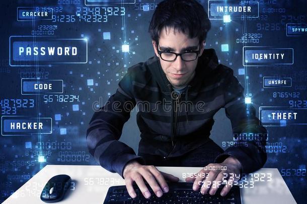 黑客节目制作采用科技环境和计算机的偶像