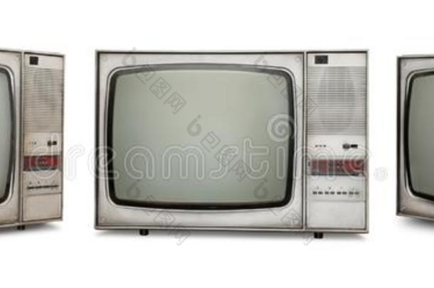 放置关于老的televisi向viewingsystem<strong>电视</strong>观察系统向白色的