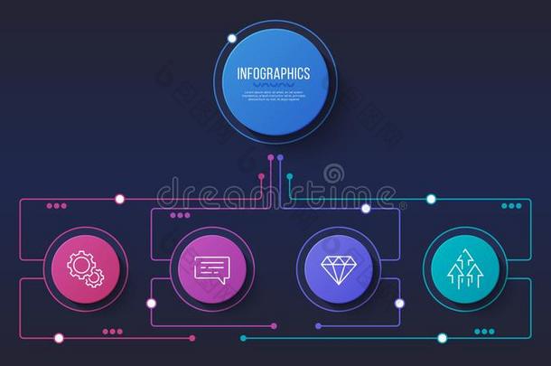 矢量4选择信息图设计,结构图表,今天