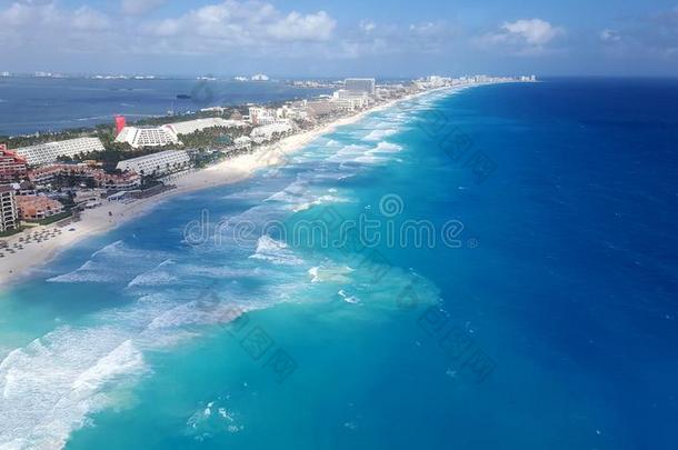 空气的看法关于指已提到的人旅馆地带采用墨西哥的旅游城市坎昆