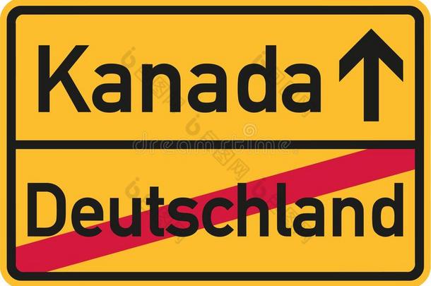 迁移从德国向加拿大-德国的向wn符号