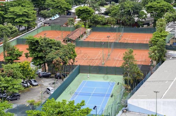 空气的看法网球庭院