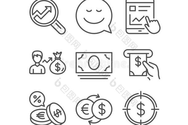 微笑,现金钱和分析学偶像.工资,互联网报告