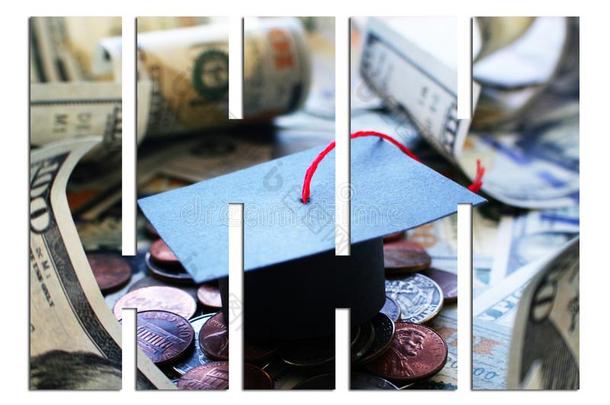 学生贷款债务和大学毕业盖向钱和马上的齿龈