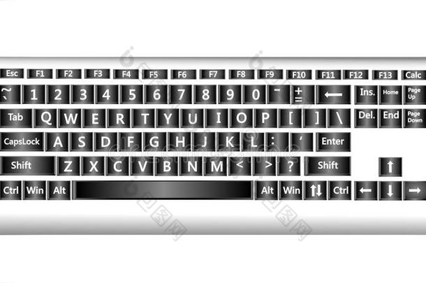 压紧与<strong>英文</strong>打字机键盘一样的键盘为<strong>桌面</strong>计算机,隔离的向白色的