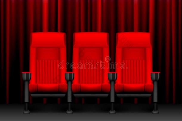 电影院给看设计和红色的空的席位.<strong>海报</strong>为音乐会,<strong>标准</strong>