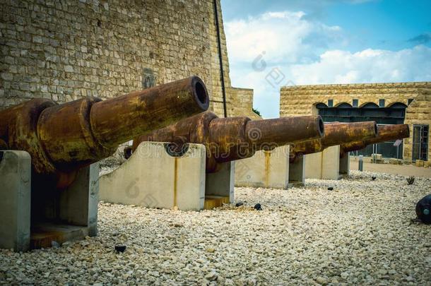 传统的铁器<strong>加农炮</strong>关于马耳他历史的马耳他人遗址