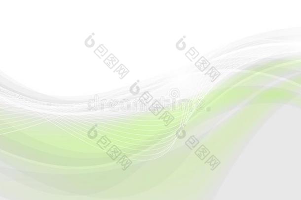 抽象的软的背景和绿色的波浪.矢量说明