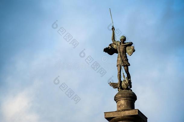 纪念碑向已故的民兵采用莫斯科
