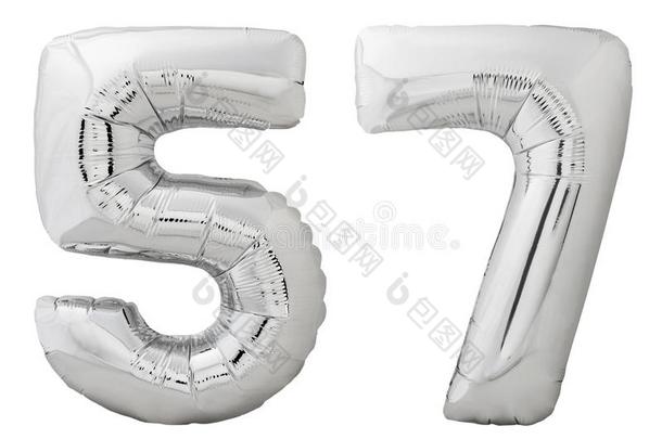 银<strong>数字</strong>57<strong>五十</strong>个人num.七使关于需充气的气球隔离的