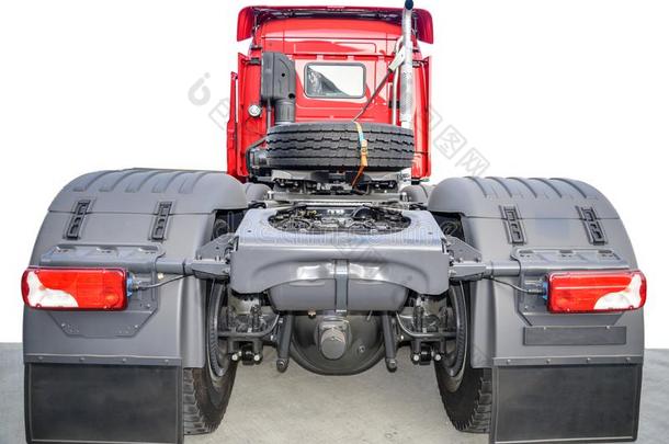 照片关于<strong>商标</strong>新的拖拉机,从背面