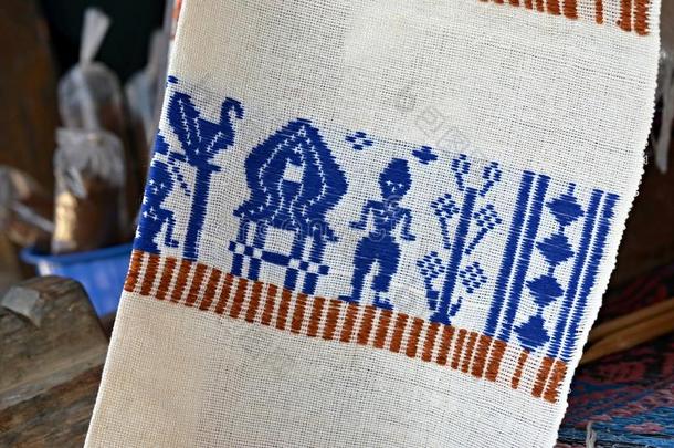传统的扎染色织物编布,龙目岛,印尼