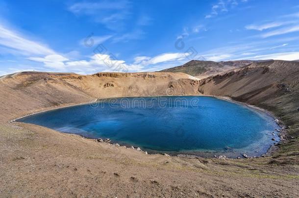 viticulture葡萄栽培火山口在克拉布拉火山喷火山口,冰岛