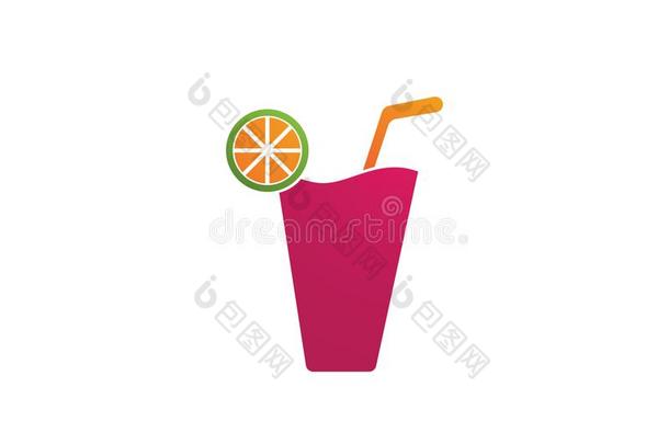 喝果汁标识和象征样板计算机应用程序