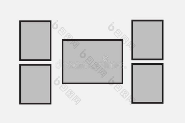 空白的照片框架放置向指已提到的人墙.设计为现代的内部Venezuela委内瑞拉