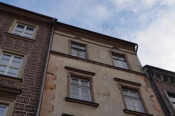 老的,老年的建筑物采用指已提到的人心关于克拉科夫,波兰.
