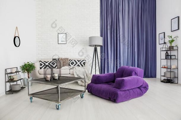 紫色的扶手椅采用liv采用g房间