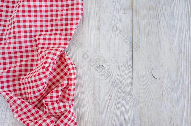红色的和白色的多变的餐巾