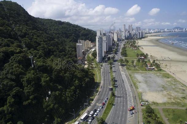 SaoPaulo圣保罗维森特海滩巴西苏木,美丽的海滩采用南方美洲