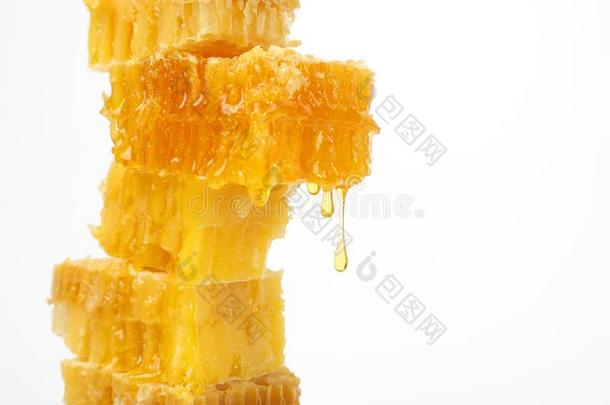 蜂蜜流动的从指已提到的人蜂窝向一光b一ckground