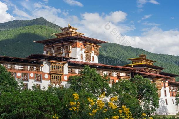 普那卡德宗,老的修道院和L和mark关于不丹